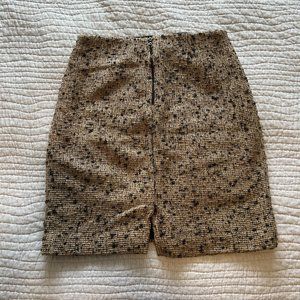 Lida Baday Light Brown Wool Tweed Skirt - Timeless Elegance!